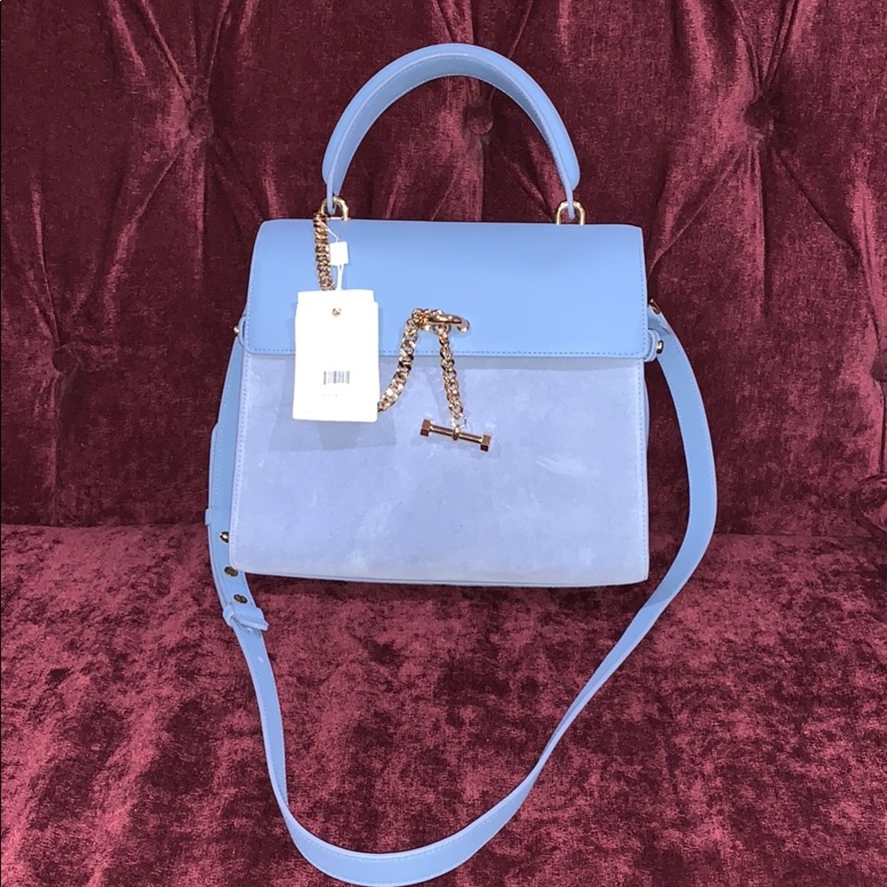 Luna italy Paley Leather Satchel in Light Blue - Picture 2 of 6